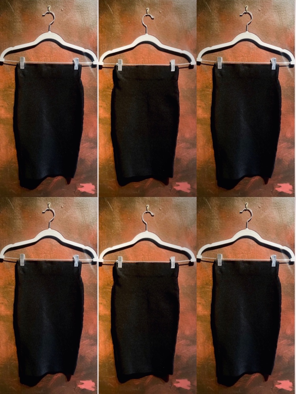 Chocolate USA Stretch Black Midi Pencil Skirt